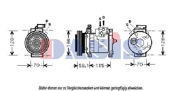 AKS DASIS Kompresors, Gaisa kond. sistēma 850366N